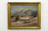 Seasons Contrast, Mountain landscape by Paul Grimm, oil on canvas. Canvas 24in x 30in;, offered Jul 2018