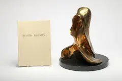 abstract cast by Judith Reifman, bronze sculpture. Measures 13" high x 11" wide, offered Mar 2018