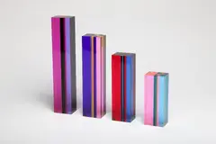 multicolor by Vasa Mihich, acrylic sculpture. Group of four, each piece, offered Jan 2018