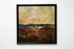 Untitled by Ellen Price, acrylic mixed media painting copper canyon, offered Oct 2017