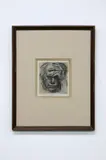 Self portrait with hand on the forehead by Käthe Kollwitz, 1910, etching with pencil signature, offered Oct 2017