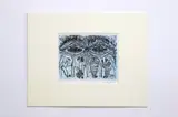 Laxman Pai (b. 1926 India) Untitled color by Laxman Pai, etching, 1959. Hand, offered Jul 2017