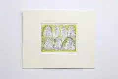 Untitled color by Laxman Pai, etching, hand, offered Jul 2017