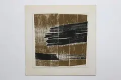 Print on handmade paper artist proof titled ' Wall' by Zarina, pencil, offered Jul 2017