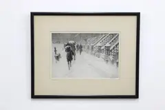 Untitled by Martin Lewis, drypoint etching Stoops in Snow, Pencil, offered Jul 2017