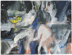 Untitled by Nicolas Carone, Oil and pastel on paper board. Circa 1950s, offered Nov 2022