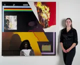 Cronica, Segunda Parte by José Antonio Dávila, Oil on canvas. 1983, offered Nov 2022