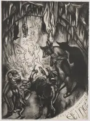 They made themselves extinct by Sue Coe, Lithograph. 1997, offered Nov 2022
