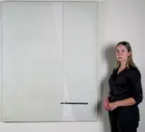 Mas Alla by Marietta Berman, Oil and thread on canvas, offered Nov 2022