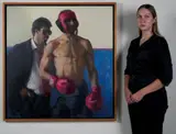 Boxer by Joseph Peller, Oil on canvas, offered Nov 2022