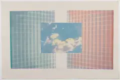 Skywriter by Susan Singleton, lithograph with pastel stick, offered Nov 2022