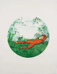 Sleeping Male Harlequin by Aldo Pagliacci, Serigraph, offered Nov 2022