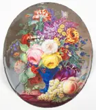 Enamel painted metal. Circa 1900. A by Johann Baptist Drechsler, pencil notation on the, offered Nov 2022
