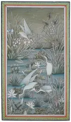 Egrets and Butterflies by Balinese, Oil on canvas, offered Nov 2022