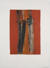 Sedona Abstract by Jan Young, Acrylic on paper laid on paper, offered Nov 2022