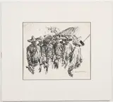 Untitled by Nick Eggenhofer, Pen and ink illustration on paper, offered Nov 2022