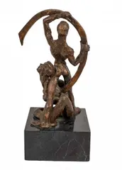 Untitled by Michael Shacham, Bronze on marble base, offered Aug 2022