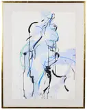 Untitled by Norman Bluhm, Acrylic, ink and pastel stick on (Arches) paper. Circa 1960's, offered Aug 2022