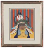 Indian Chief by Kevin Redstar, Lithograph, offered Aug 2022