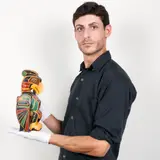 Kwagiulth (Kwakiuti). British Columbia (Canada). Elaborately by LalKawiLas, carved and painted wood sculpture, offered Aug 2022