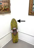 Circa 1960s. Housepaint, wood and by Psychedelic Pond Boat Folk Art, mixed media, offered Aug 2022