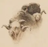 Untitled by John Austin Sands Monks, Ink wash on paper laid down on board, offered Aug 2022
