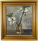 Flowers in Glass by Majsa Bredsdorff, 1922, Oil on canvas, offered Aug 2022