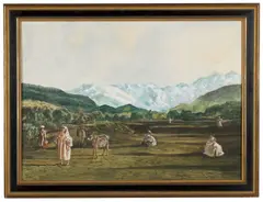 Moroccan Landscape by Hazard Durfee, Oil on canvas, offered Aug 2022