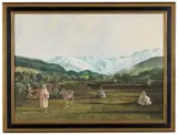 Moroccan Landscape by Hazard Durfee, Oil on canvas, offered Aug 2022