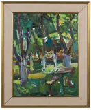 On a Summer Day by Aliona Olegivna Yaseneva, Oil on board. 2005, offered Aug 2022