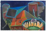 Stationed by Don Primiano, 1996, Oil on canvas, offered Aug 2022
