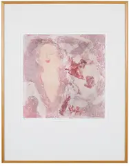Fan Dancer by Riva Leviten, etching), offered Aug 2022