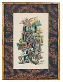 American surrealist by Saki Dicran, watercolor on paper. Circa 1940s, offered May 2022