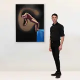 Edge of Night by Mark Kostabi, 1988, Oil on prepared canvas, offered May 2022