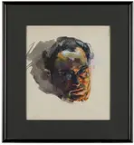 Self-portrait by Tony Janello, Watercolor, offered May 2022