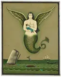 The Mermaid (The Rescue.) by Jacob Jaskoviak, Oil on canvas, offered May 2022
