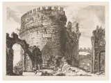 The Tomb of Caecilia Metella by Giovanni Battista Piranesi, Engraving. Watermark: Fleur-de-Lys, offered May 2022