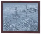 Linda and I at Rockport by Joshua MacAllistar, Oil on canvas in painted artist, offered May 2022