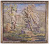 Old Foray Mill in Kentucky by Blendine Snalley Carpenter, Oil on Masonite. Circa 1930's, offered May 2022