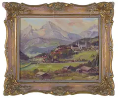 Untitled by Otto Hoffman, Oil on board. Initialed bottom right, offered May 2022