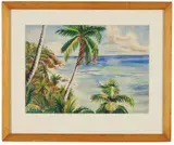 Jamaica B.W.I by Edward Rupert Burrowes, Watercolor on paper. Circa 1950, offered May 2022