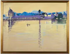 Ganges River by Kevin Pearsh, Oil on canvas, offered May 2022