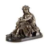 Virgil by Albert-Ernest Carrier-Belleuse, bronze, sold Jun 2024