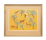 Untitled - Horses by Adam Henein, lithograph on paper, sold Jun 2024