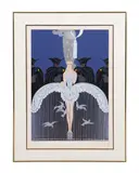 Her Secret Admirers - 1982 by Romain de Tirtoff Erte, serigraph with silver foil on paper, sold Jun 2024
