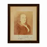 Benjamin Franklin by Dwight David Eisenhower, photograph mounted on paper, sold Jul 2024
