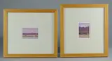 (2) Desert Landscape paintings by Edward Langley, watercolor on paper, sold Nov 2018