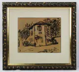 House in France by Maurice Utrillo, watercolor, sold Jan 2023