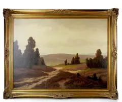 landscape by Signed Andrew Thomas Schwartz, oil on canvas, sold Jan 2023
