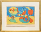 Untitled by Joan Miró, 1960, lithograph in colors on paper, sold Jun 2021